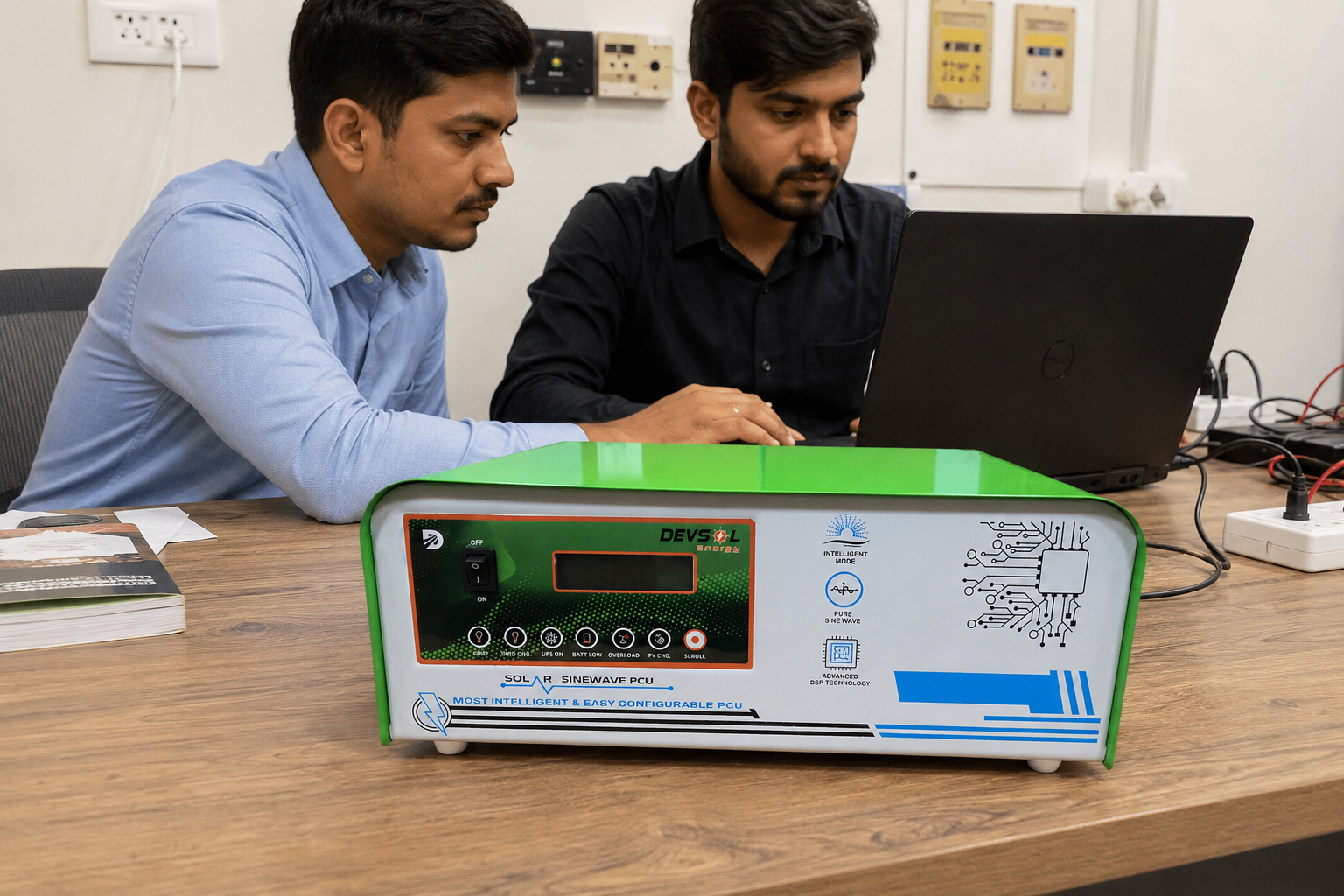 1kVA 12V Solar PCU Inverter | MPPT Charge Controller | Home Backup | Made in India