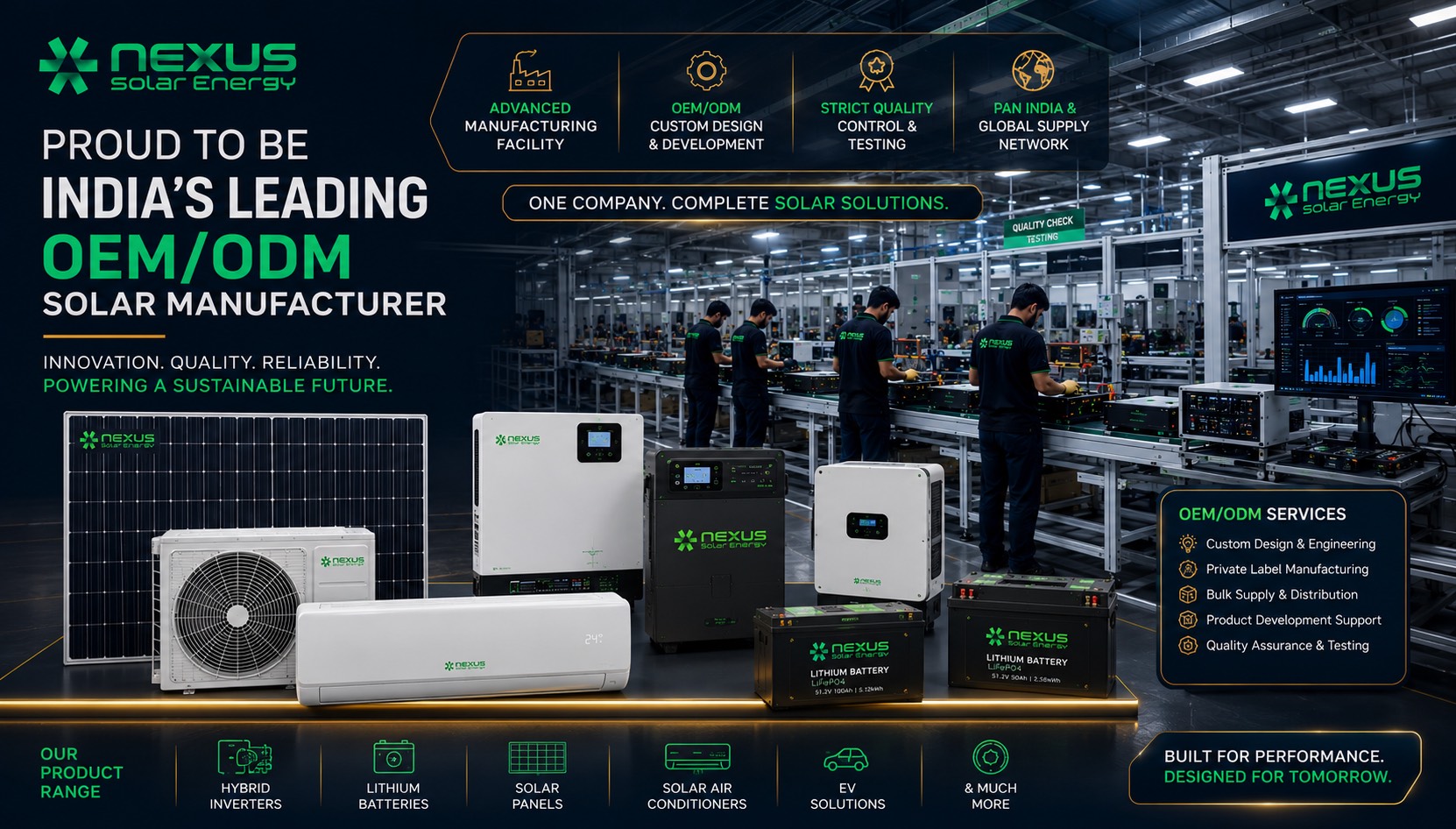 Nexus Solar Energy manufacturing and OEM ODM facility