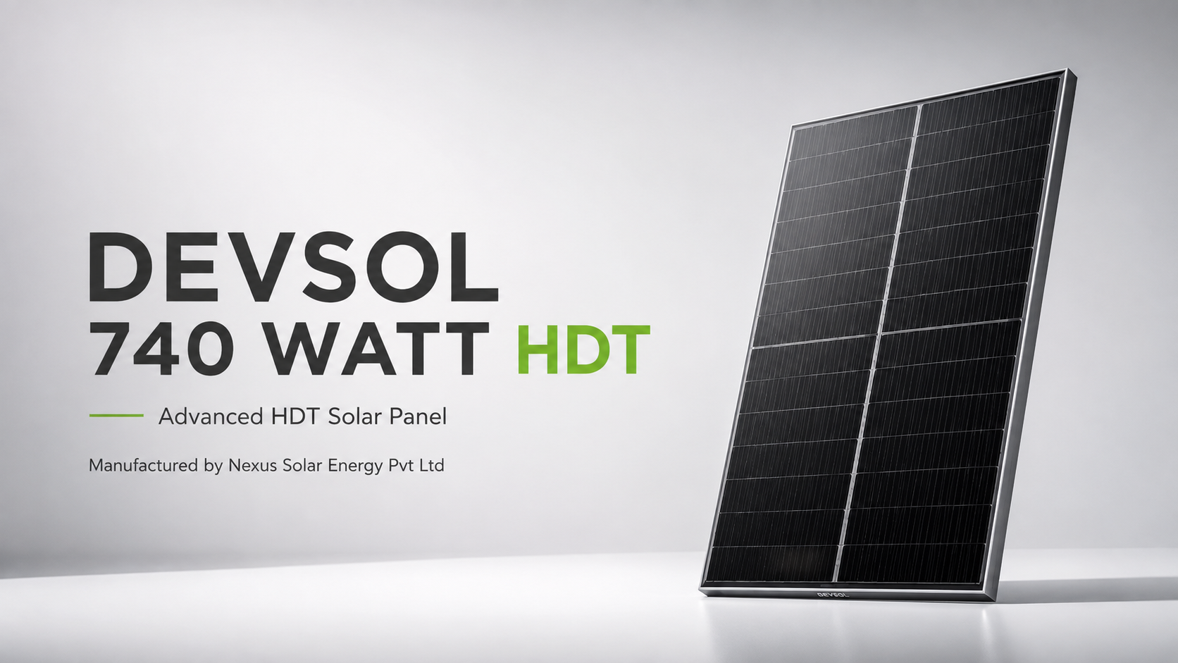 Devsol 740W HDT Solar Panel — Advanced HJT Bifacial Module