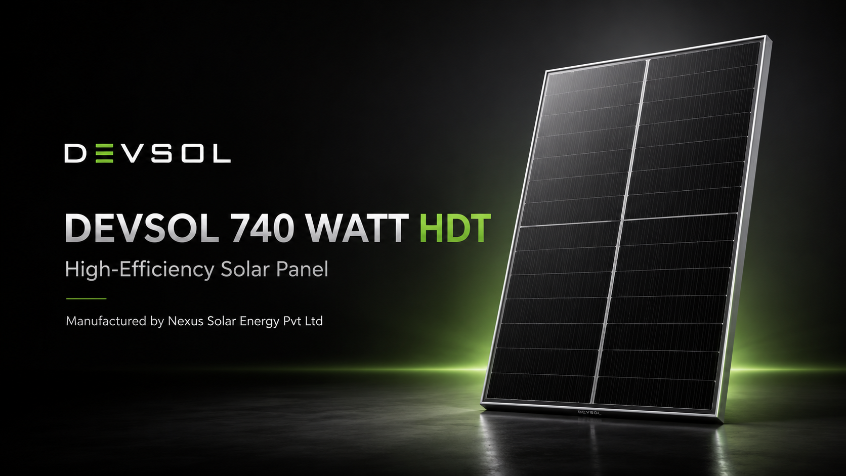 Devsol 740W HDT Solar Panel — Advanced HJT Bifacial Module