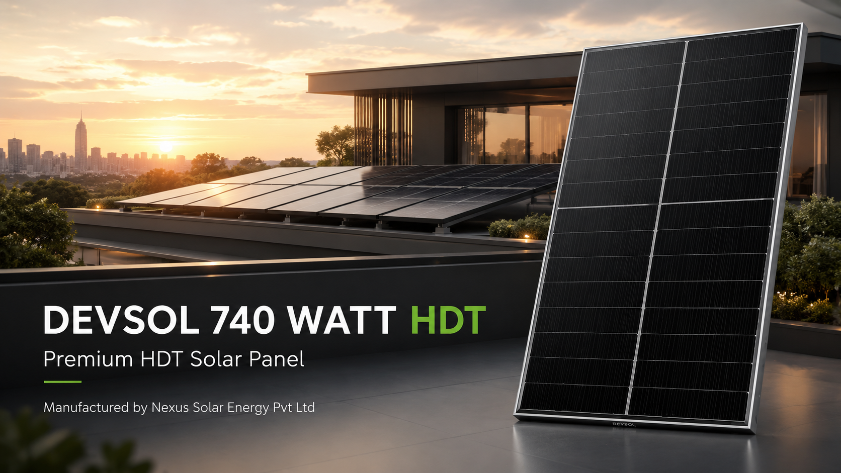 Devsol 740W HDT Solar Panel — Advanced HJT Bifacial Module