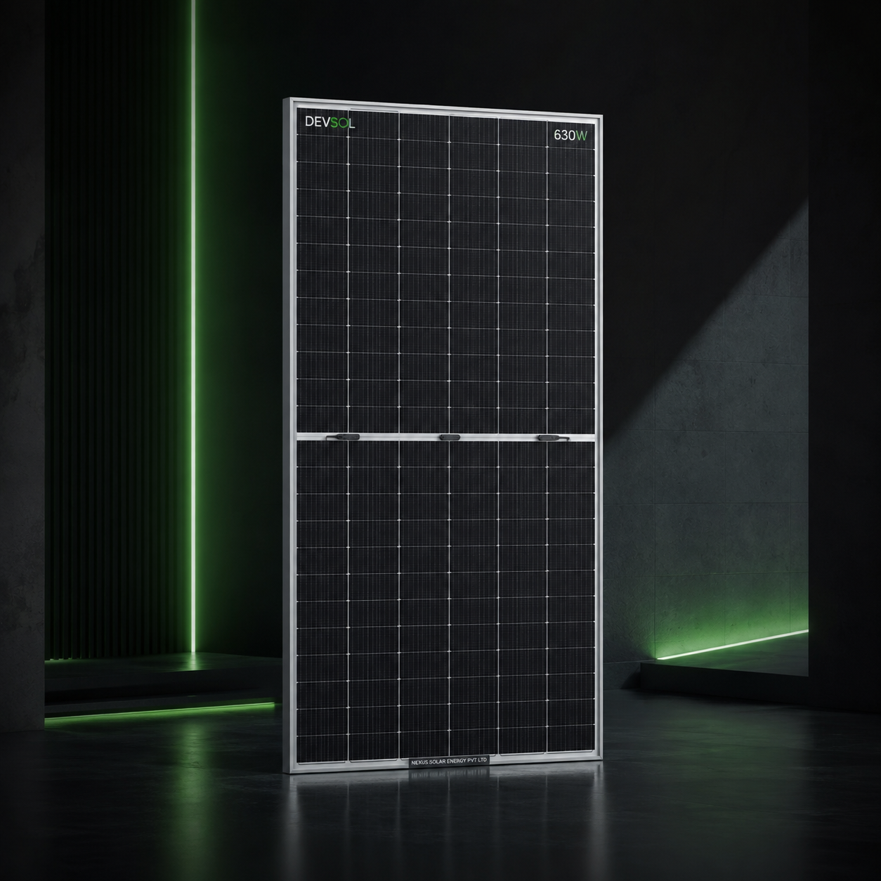 DEVSOL 630 Watt N-Type TOPCon 16BB Bifacial Glass-to-Glass Solar Panel
